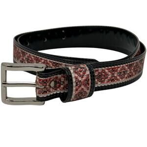 Xhilaration Pink Red Beaded Belt Women’s Adjustable 27–31” Boho Y2K